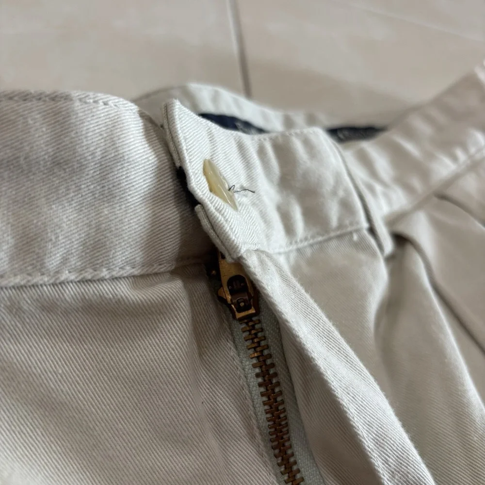 Vintage Polo Ralph Lauren Andrew Shorts Chino Men's 40 Double Pleat Beige Khaki